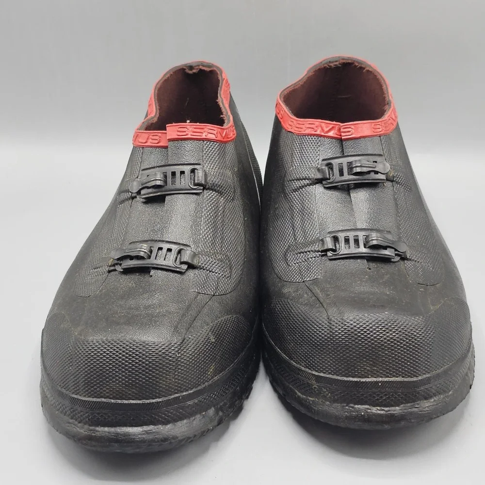 Servus By Honeywell Black/Red Rubber Overshoes Men Size 11 Waterproof Protective